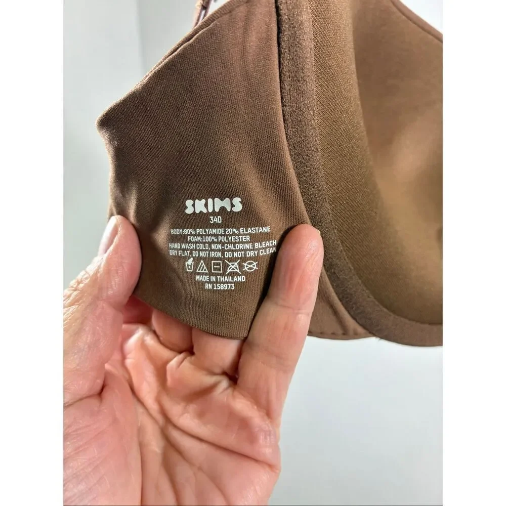SKIMS NWT Push Up Demi Bra in Jasper Size 34D - Picture 6 of 7